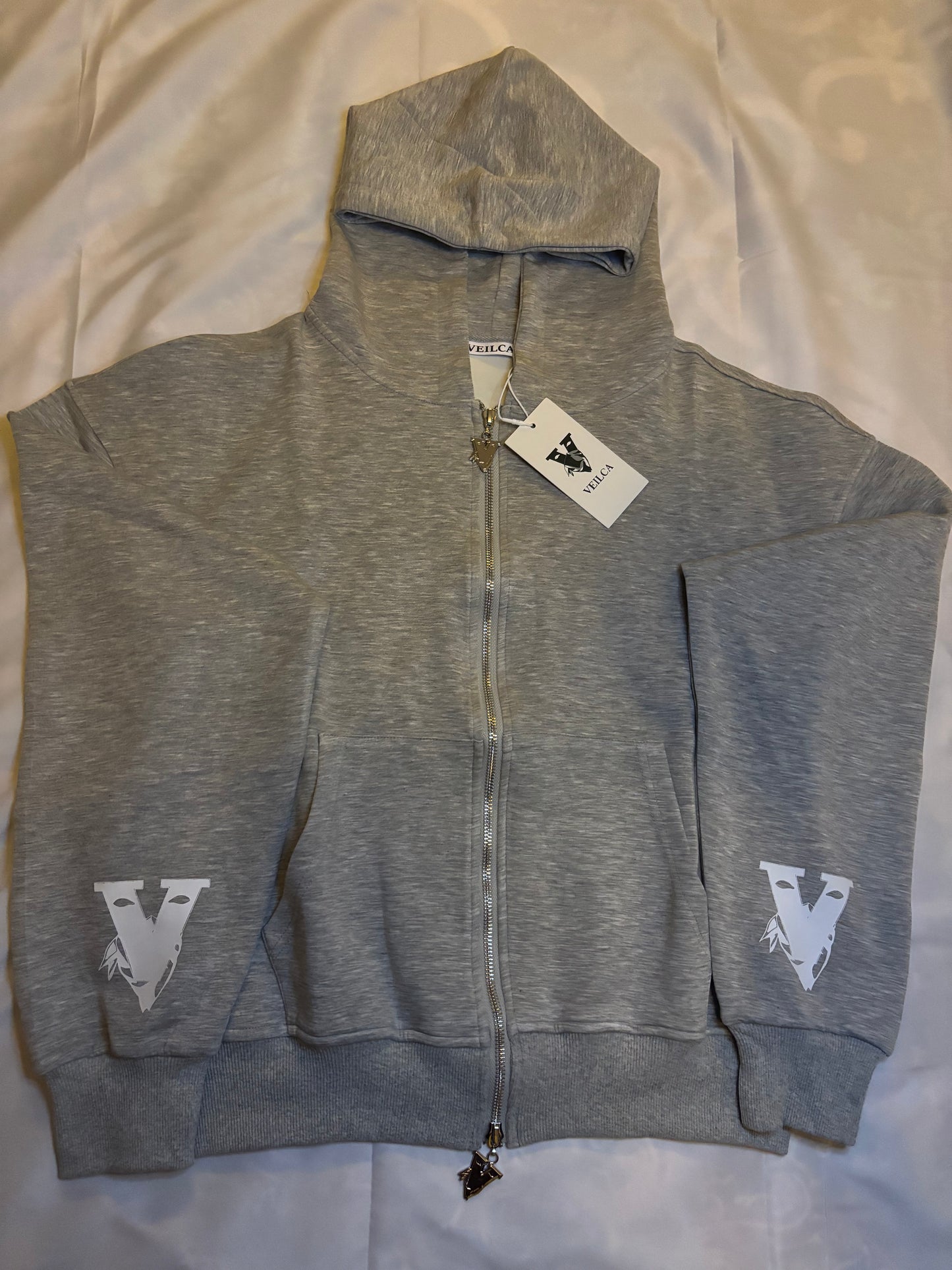 Veilca Zip Up Hoodie (Grey)