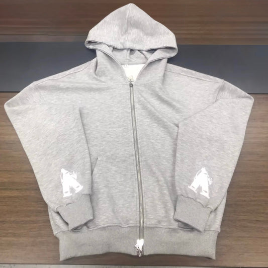 Veilca Zip Up Hoodie (Grey)