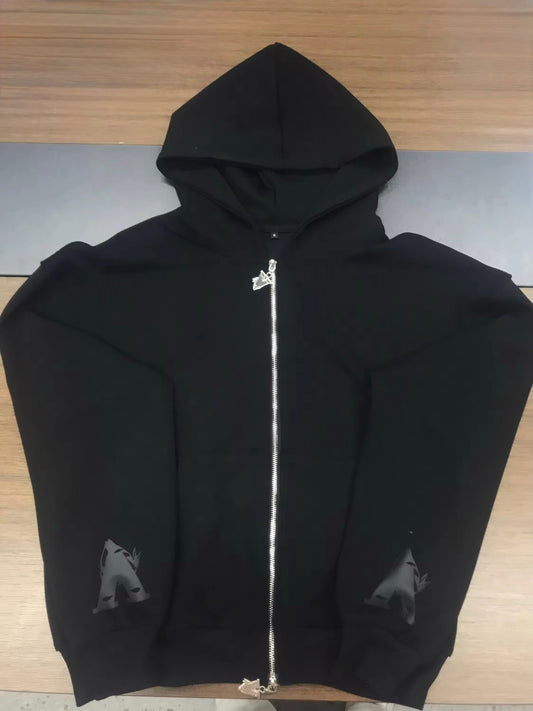 Veilca Zip Up Hoodie (Black)