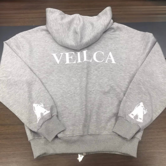 Veilca Zip Up Hoodie (Grey)