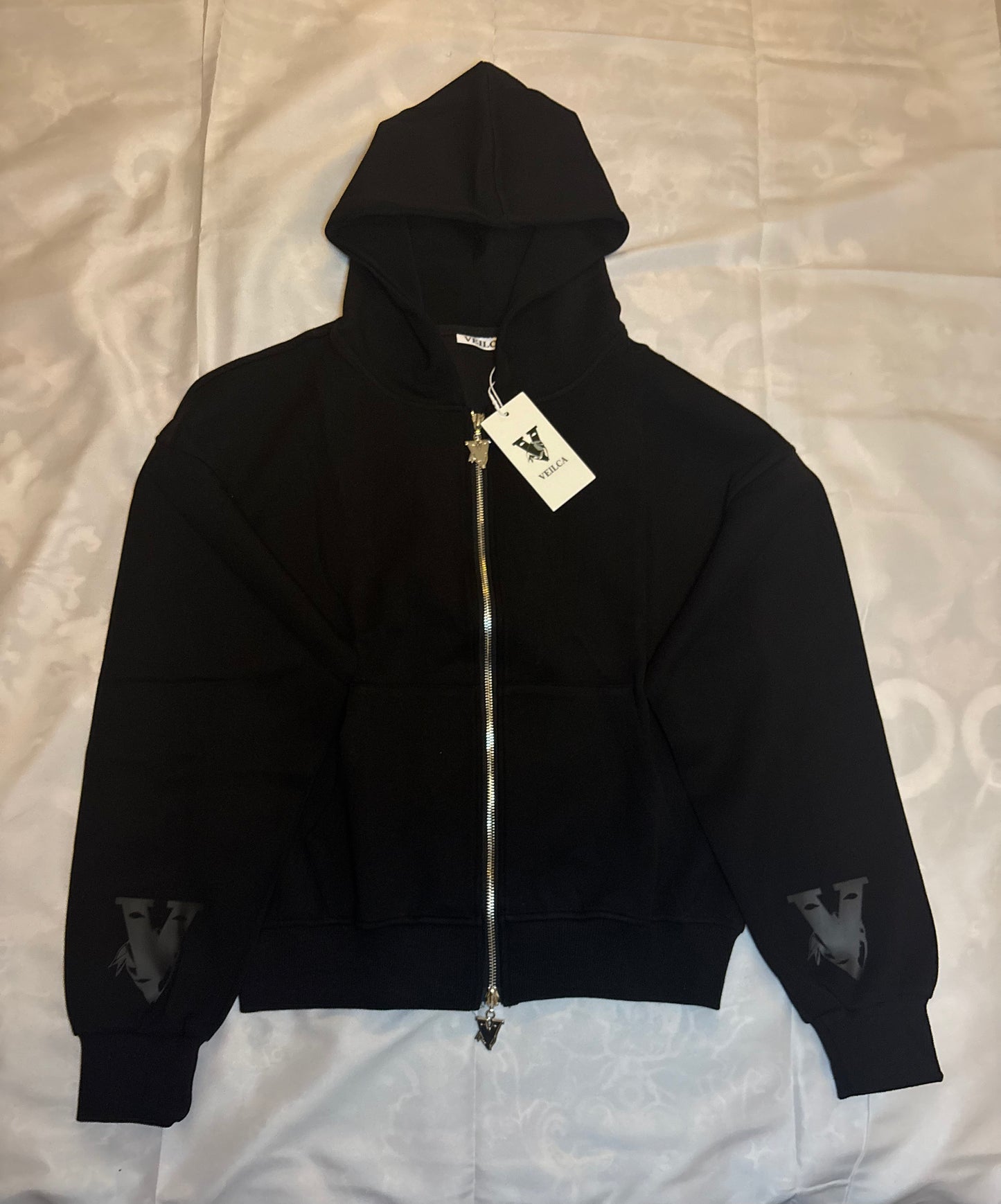 Veilca Zip Up Hoodie (Black)